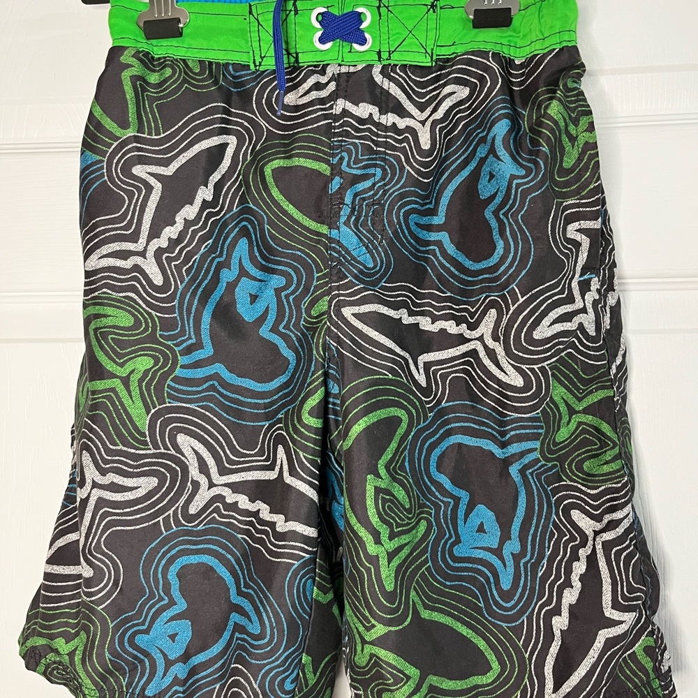 Cherokee Boys Shark Swim Trunks Large